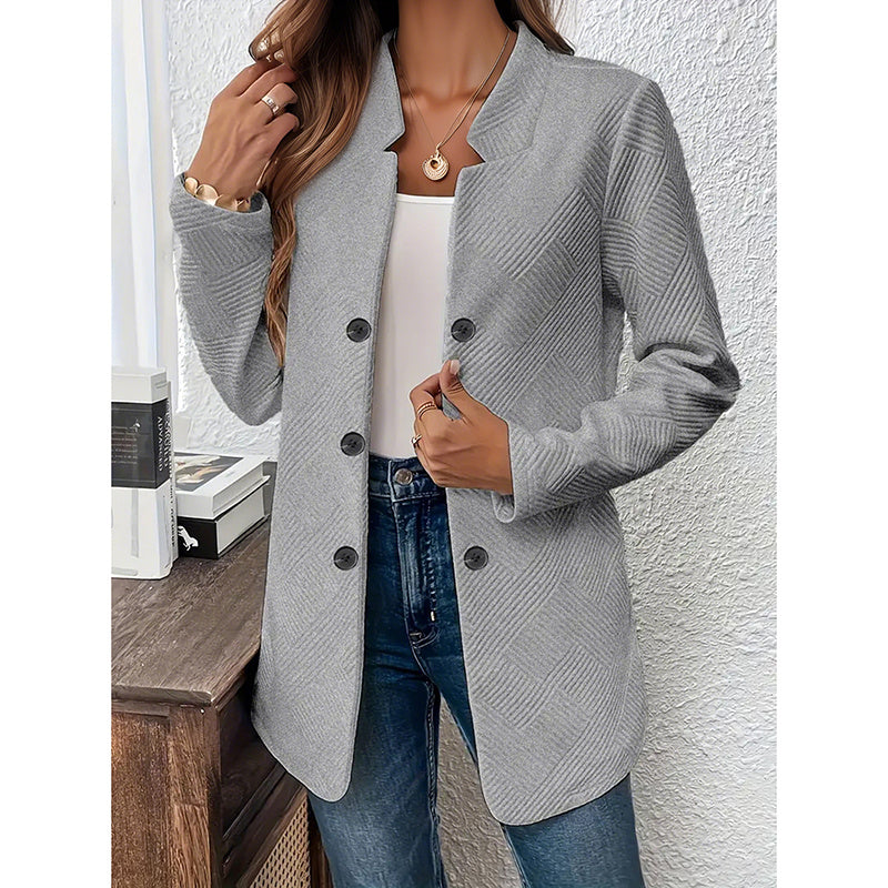 Long Sleeve Notch Collar Jacket
