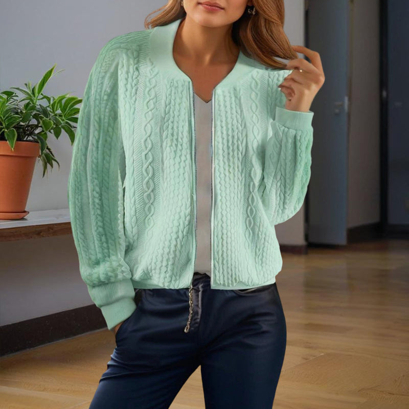 Jacquard Short Sleeve Casual Jacket