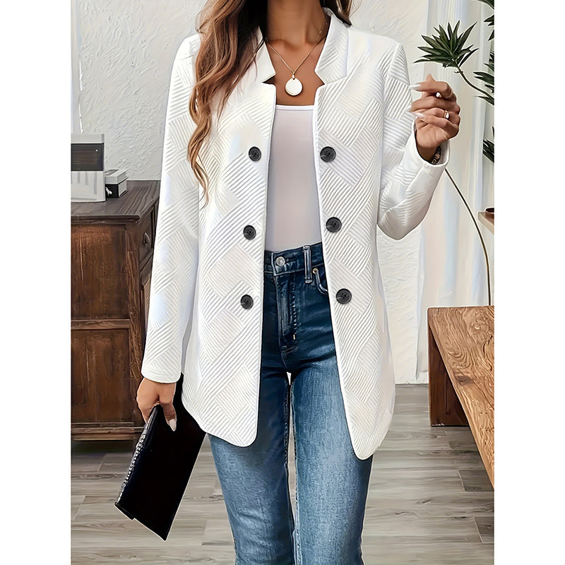 Long Sleeve Notch Collar Jacket