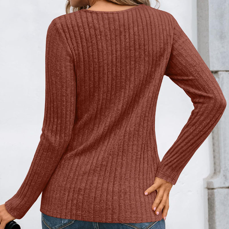 Hollow Out Pullover - Soft Lightweight Long Sleeve Top