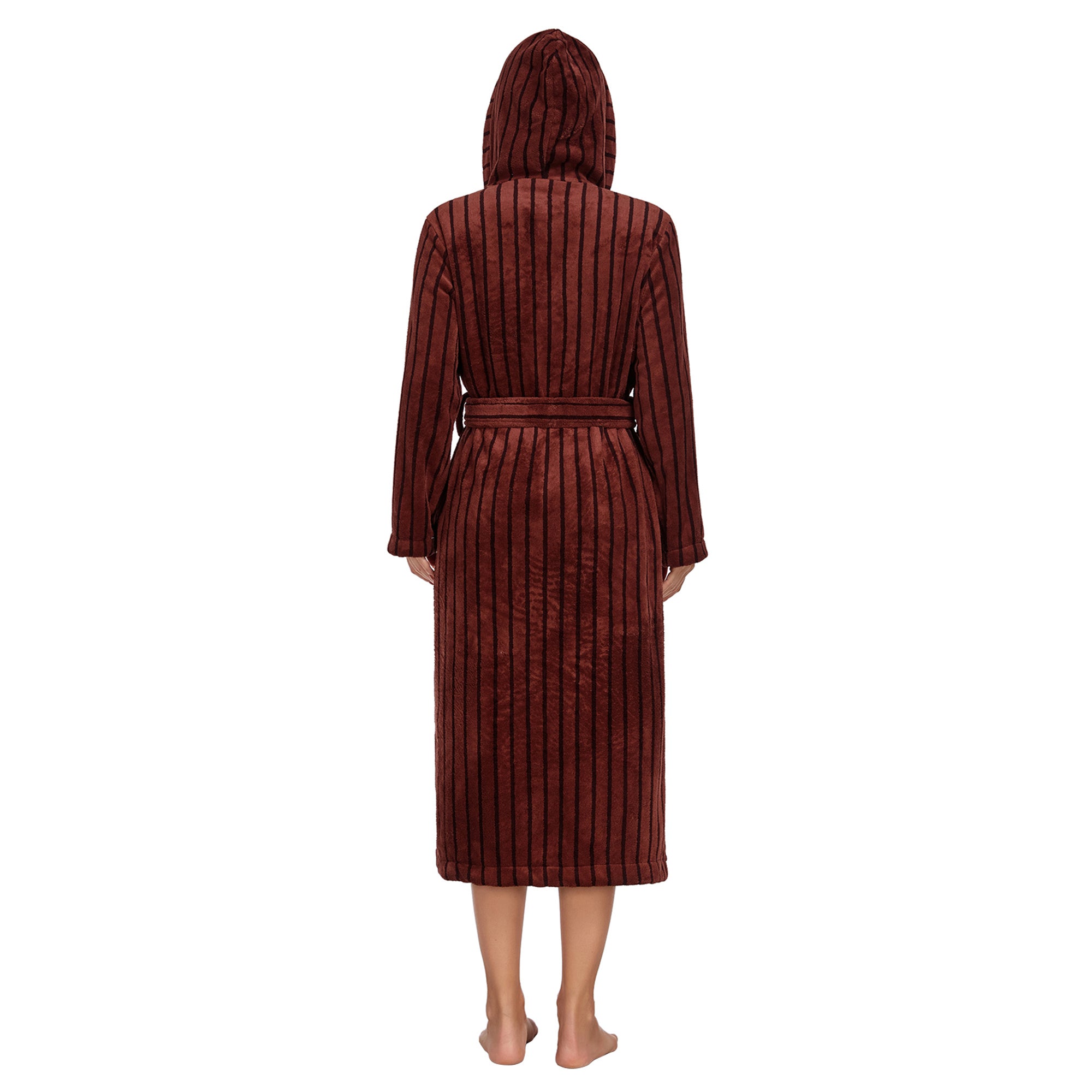 Extra Long Fleece Bathrobe With Hood & Pockets