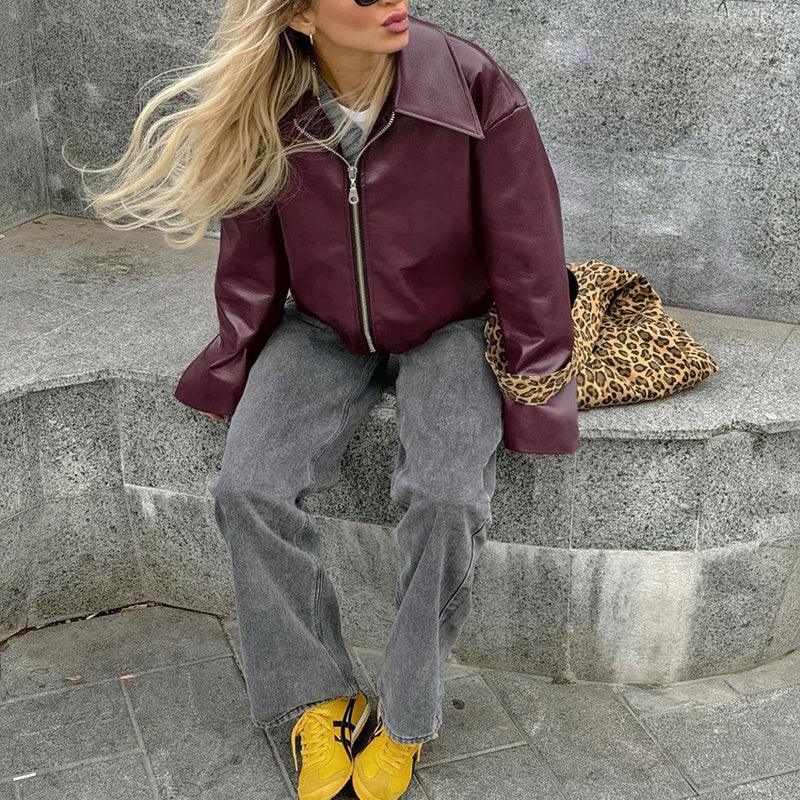 Vintage Faux Leather Jacket