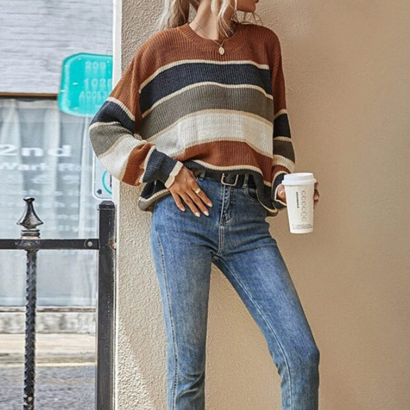 Striped Color Block Sweater