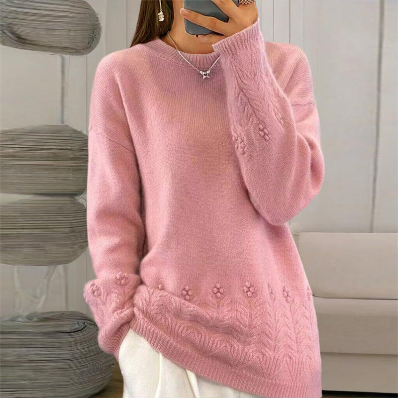 Loose Round Neck Long Sleeve Pullover