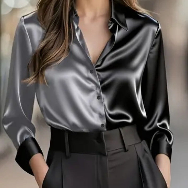 Long Sleeve Button Down Collared Tops