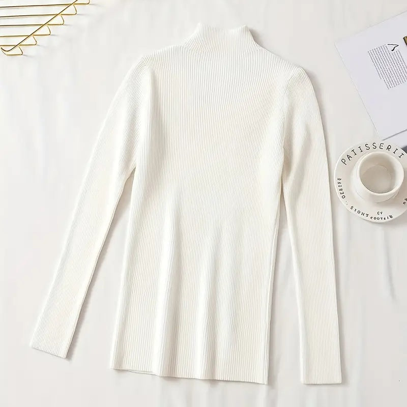 Half-Zip Turtleneck Sweater