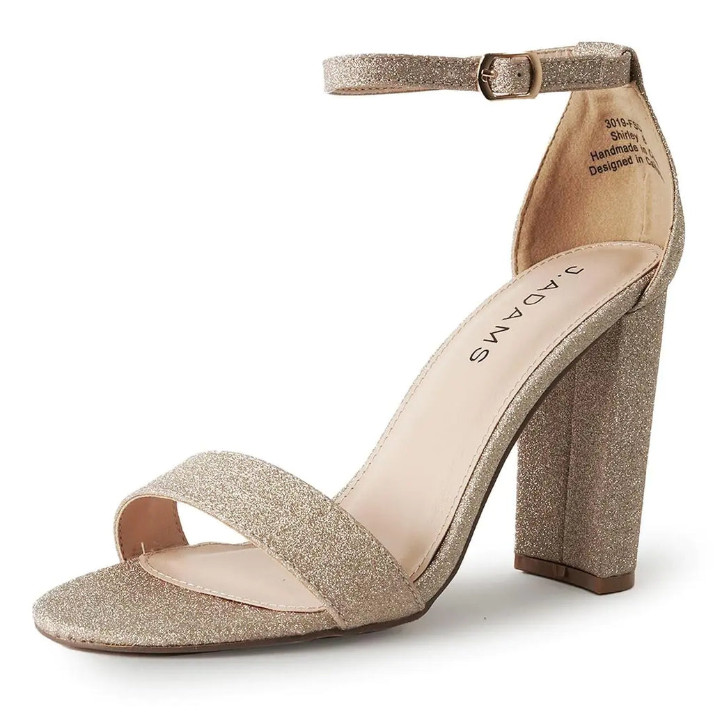 J. Adams Shirley Block Heels - Ankle Strappy